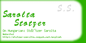 sarolta stotzer business card